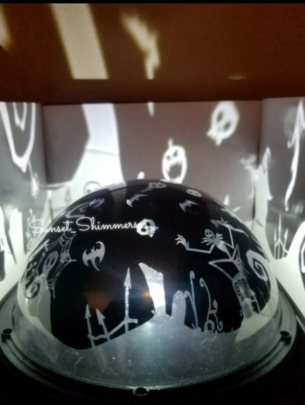 Nightmare Before Christmas Jack Sally Halloween Rotating Shadow Light Projector